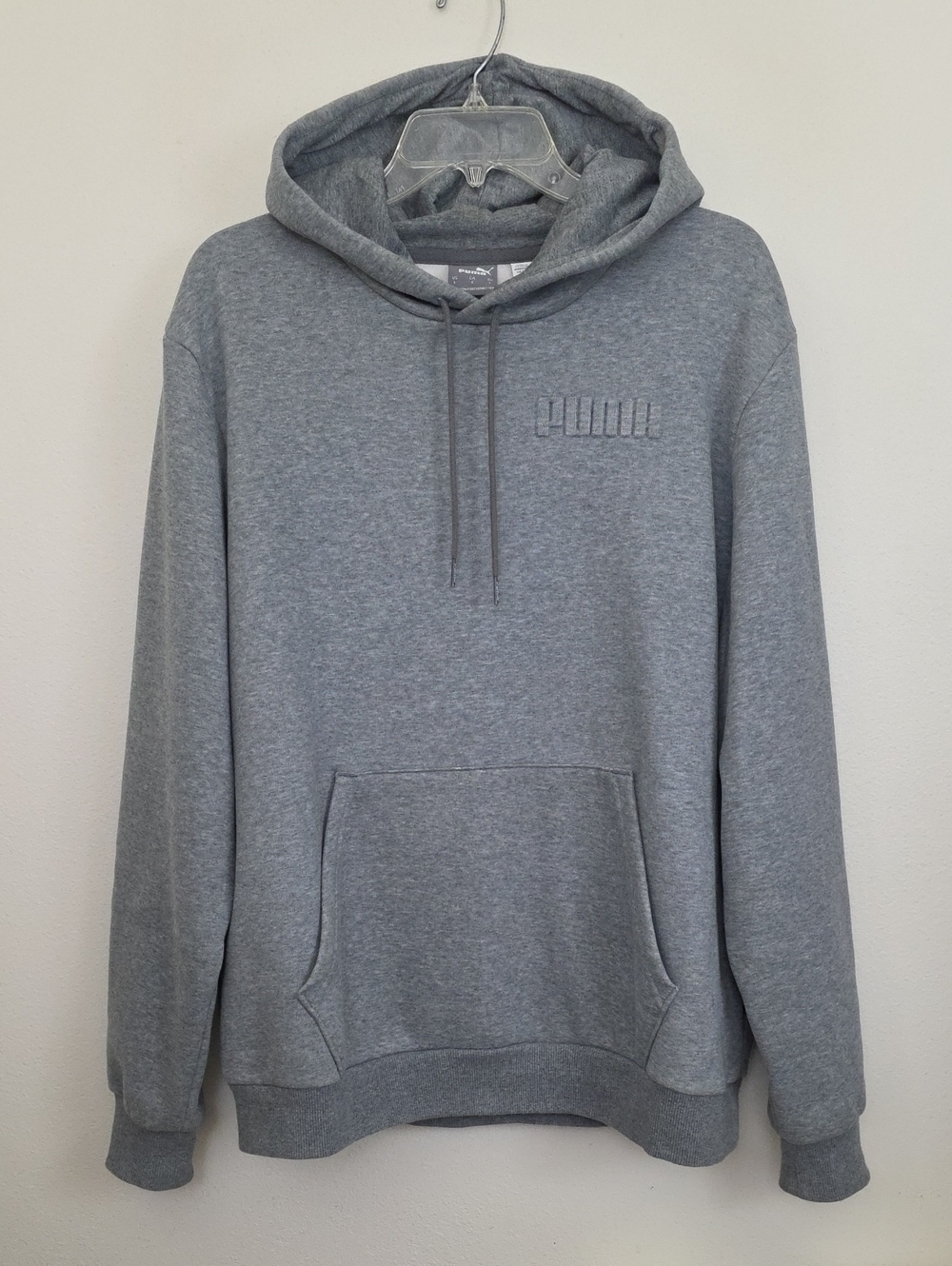 Puma Gray Hoodie Sweatshirt L